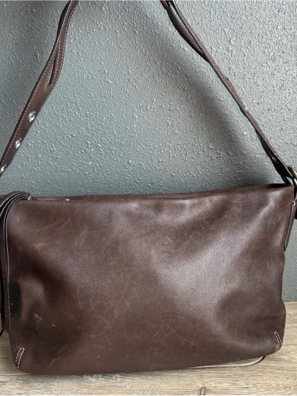 COACH Y2K Vintage East West Legacy Tassel Leather Zip Shoulder Bag Purse 1417